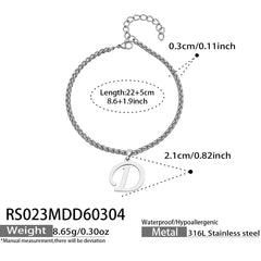 Initial Pendant Anklet
