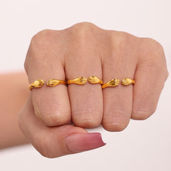 Embracing Hands Adjustable Open Ring
