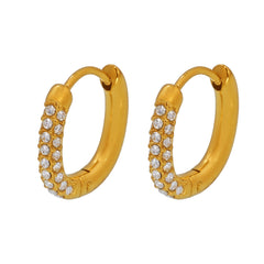 Cubic Zirconia Small Hoop Earrings