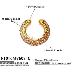 Color Cubic Zirconia Ear Cuff - Single