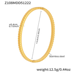 18K Gold-Plated Cubic Zirconia Clasp Bangle Bracelets