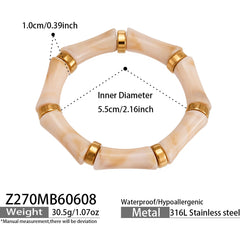Color Resin Bamboo-Style Bangle