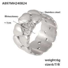 18K Gold-Plated Heart Detail Ring
