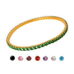 Colored Cubic Zirconia Tennis Bracelet