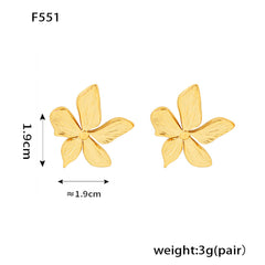 Sculptural Flower Stud Earrings