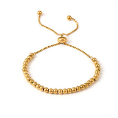 Gold-Tone Stainless Steel Beaded Bracelets