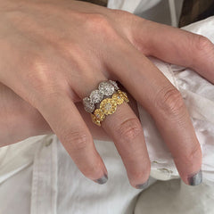 Nadine Vintage-Inspired Pavé Adjustable Ring