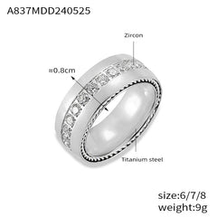 Textured Sparkling Band Ring