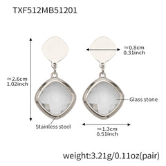 Faceted Glass Stone Necklace, Bracelet & Earrings