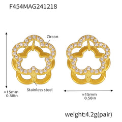 18K Gold-Plated Reversible Flower Hoop Earrings