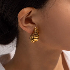 Camille Openwork Teardrop Stud Earrings