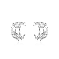 Nadine Textured Twisted Stud Earrings