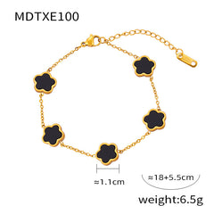 Color Four-Petal Flower Jewelry