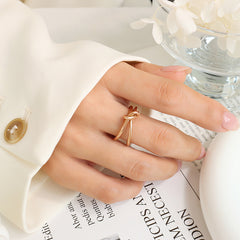 18K Gold-Plated Knot Cuff and Ring Designs