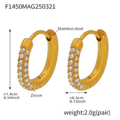 Cubic Zirconia Small Hoop Earrings