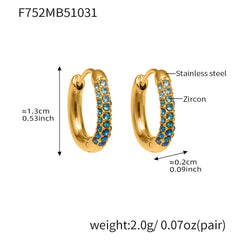 18K Gold-Plated Cubic Zirconia Huggie Earrings