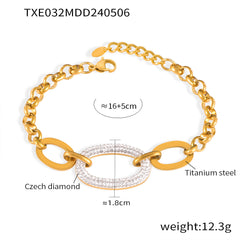 Sparkling Oval Necklace or Bracelet