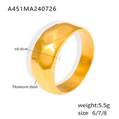 18K Gold-Plated Sculptural Faceted Band Ring
