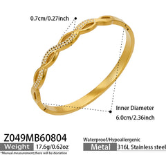 Cubic Zirconia Openwork Bangle Bracelets