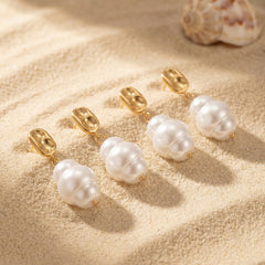 Irregular Pearl-Look Drop Earrings