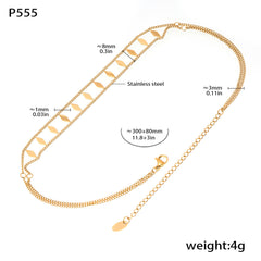 Layered Shimmer Chain Necklace and Bracelet