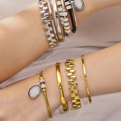 Polished and Cubic Zirconia Bracelet Designs