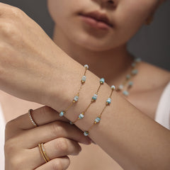 Amazonite Necklace Bracelet or Flat Chain