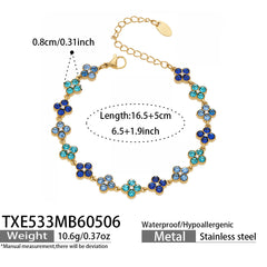 Color Cubic Zirconia Clover Jewelry