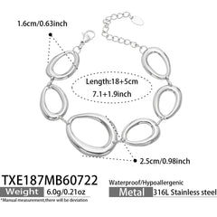 Oval Link Statement Necklace and Bracelet