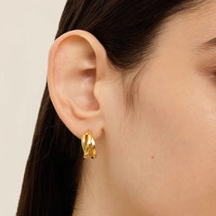 Nadine Wave Hoop Earrings