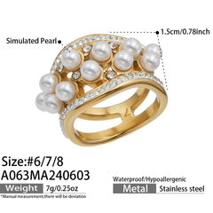 Shell Pearl-Look Sculptural Ring Designs