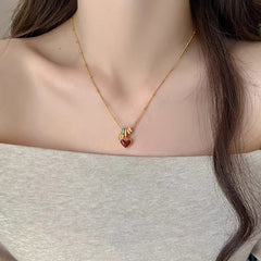 Nadine Vintage-Inspired Heart Pendant Necklace