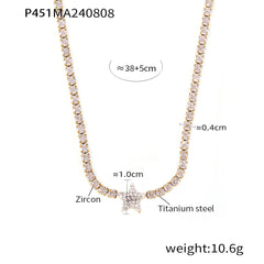 18K Gold-Plated Cubic Zirconia Star Pendant Necklace