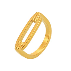 Polished Rectangular Openwork Ring
