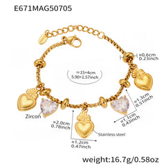 18K Gold-Plated Charm Bracelet and Pendant Designs