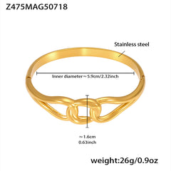 Wave & Geometric Stainless Steel Cuff Bracelets