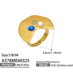Sculptural Star, Petal or Pearl-Look Statement Ring
