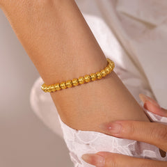 Polished Bead Sliding Clasp Bracelet
