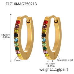 Small Cubic Zirconia Huggie Earrings