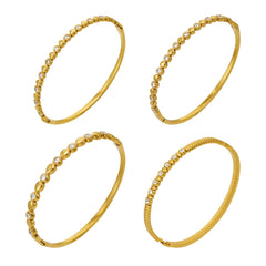 Cubic Zirconia Geometric Clasp Bangle Bracelets
