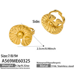 Sculptural Lotus Petal Statement Ring