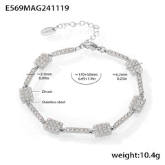 Geometric Cubic Zirconia Bracelet Designs