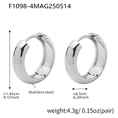 Polished Round Hoop Earring Collection