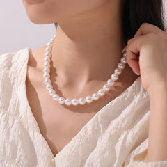 Pearl-Look Round Bead Necklace