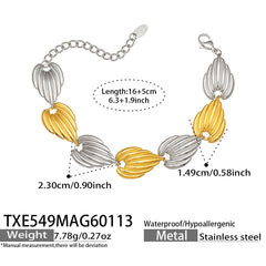 Textured Heart Link Necklace, Bracelet & Waist Chain
