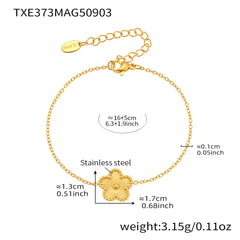 Five-Petal Flower and Shell Accent Jewelry