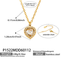 Cubic Zirconia or Green Glass Pendant Jewelry