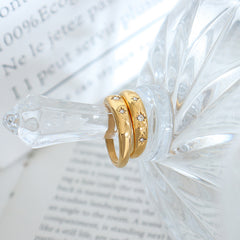 18K Gold-Plated Star Accent Band Ring