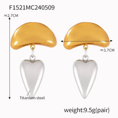 18K Gold-Plated Bow and Heart Drop Earring Designs