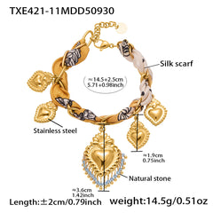 Scarf-Tie Multi-Charm Jewelry Designs